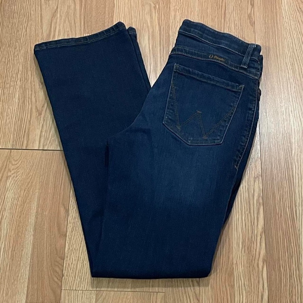 Wrangler Willow Women’s 11x34 (33x33) Ultimate Riding Jeans Dark Blue Denim